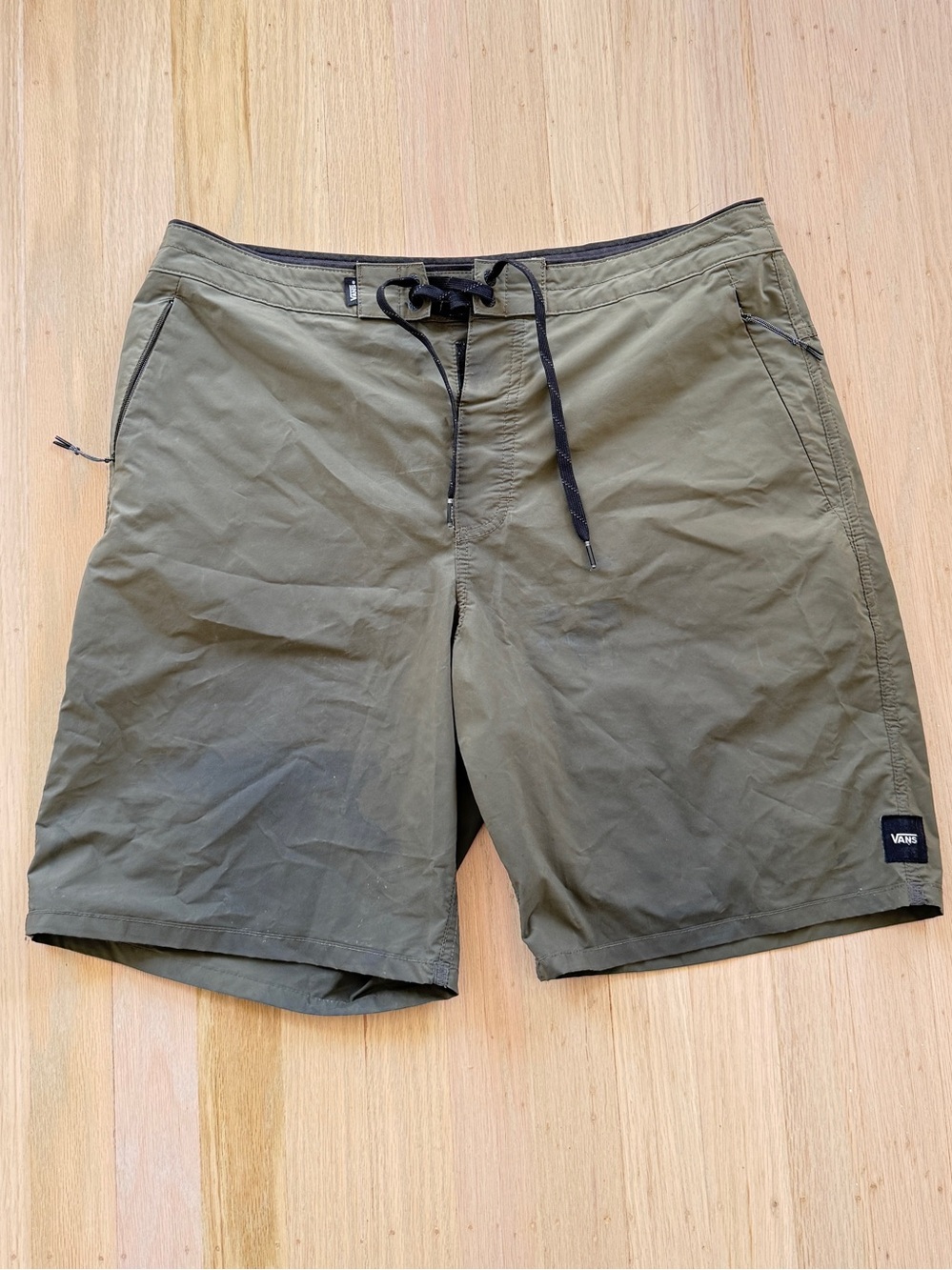 Vans Men’s Olive Swim Hybrids with Black Drawstring